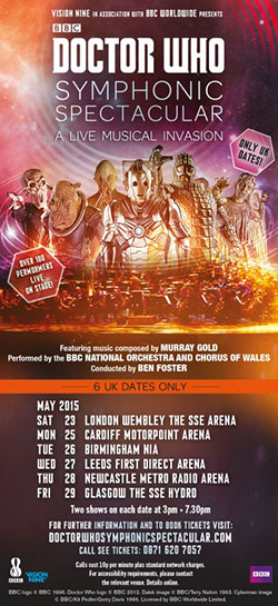 Doctor Who - Symphonic Spectacular - 2015 UK Tour Poster
