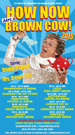 How Now Mrs Brown Cow 2015 UK Tour Poster