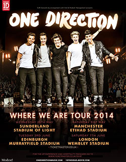 One Direction - 2014 UK Tour Poster