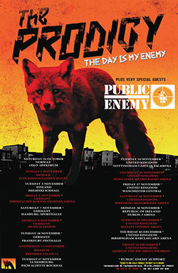 The Prodigy - The Day Is My Enemy - 2015 UK Tour Poster