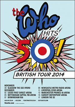 The Who Hits 50 British Tour 2014 Poster