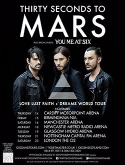 30 seconds to mars tour 2024 uk