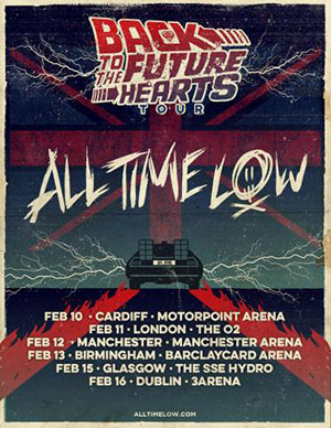 All Time Low Back To The Future Hearts Tour Poster