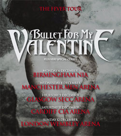 Bullet For My Valentine - 2010 Fever UK Tour Poster