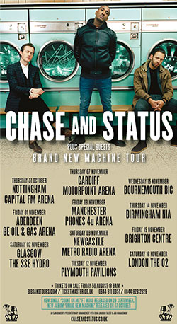 Chase Status - Brand New Machine - 2013 UK Tour Poster