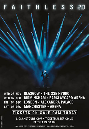 Faithless 20th Anniversary Tour Poster