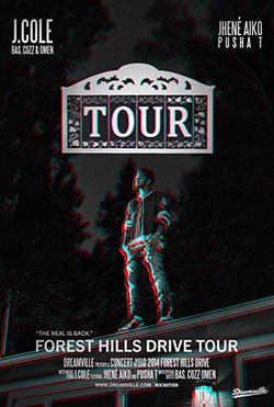 J Cole - 2015 UK Tour Poster