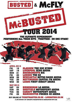 McBusted - 2014 UK Tour Poster