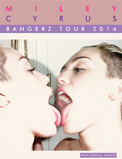 Miley Cyrus - Bangerz - 2014 UK Tour Poster
