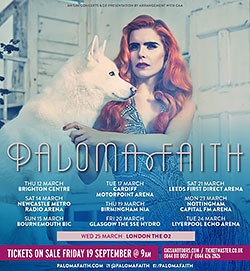 Paloma Faith - 2015 UK Arena Tour Poster
