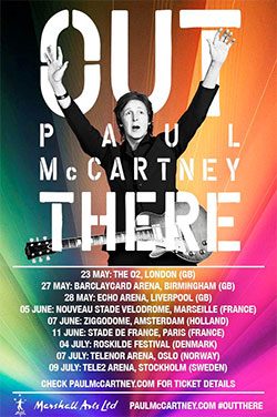 Paul McCartney - Out There - 2015 UK Tour Poster